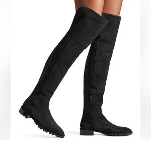 Stuart Weitzman Amber Over the Knee Boot Suede Black Size 7